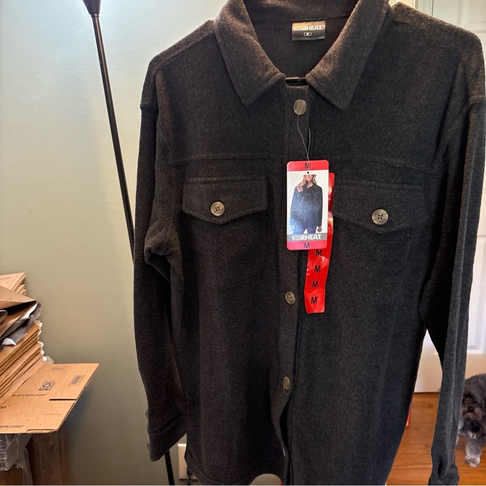 32 Degrees Women's Black Button Down Shirt